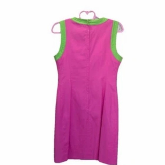 Lilly Pulitzer Georgia Pink & Green Print Shift Dress Size 6 Resort - Picture 2 of 5
